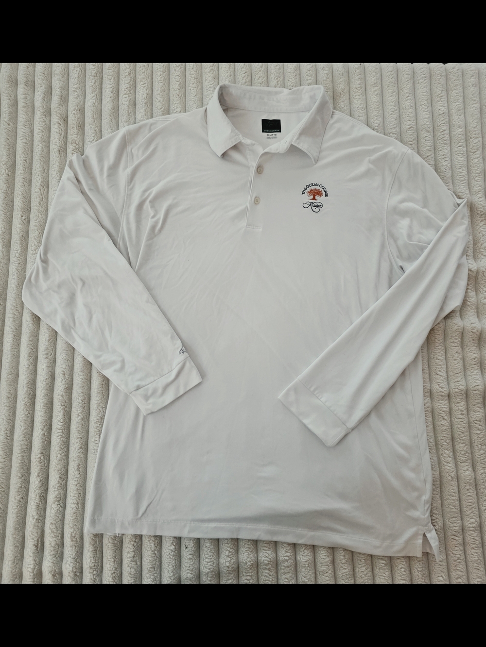 Kiawah - The Ocean Course - Long Sleeve White Polo Shirt - Greg Norman XXL